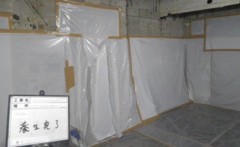 【アスベスト除去工事】東京都千代田区　解体整地工事養生